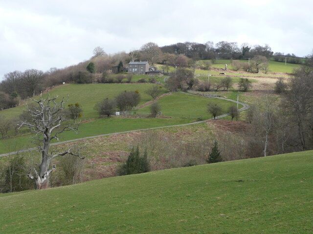 House on the hill A view of Cil-helyg, a house with a fine view down the Rhiangoll valley.