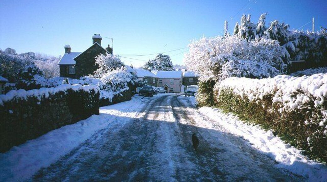 Llangynidr. Approaching the village from the north, having driven as close as the roads would allow. Very attractive Usk Valley village.
