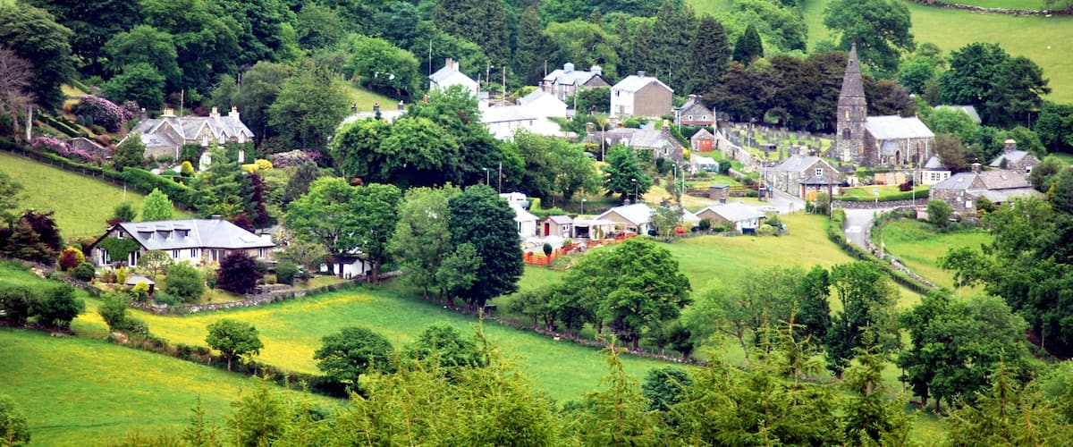 A view of Llanfachreth from the south