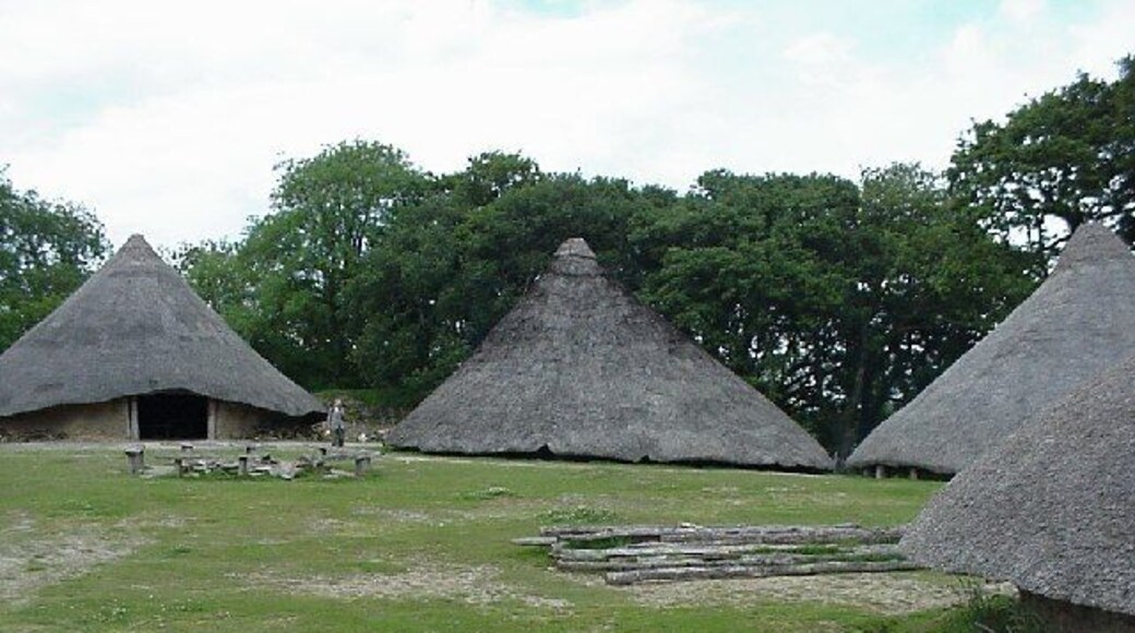 Castell Henllys. Active archeological site with a reconstructed iron age village.