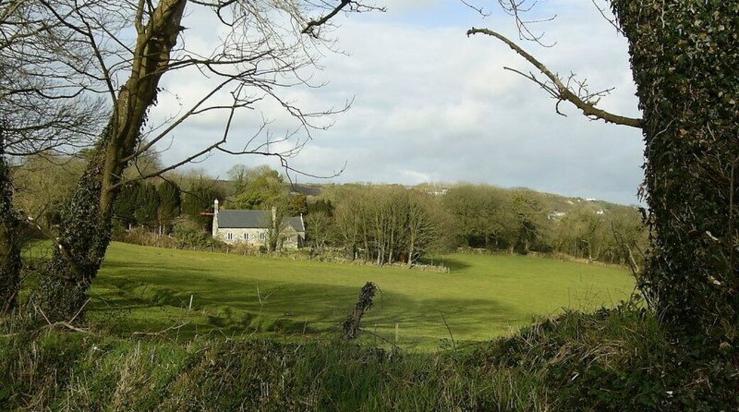Manorowen Church View from the lay-by on the A487 Fishguard to St.David's road.
