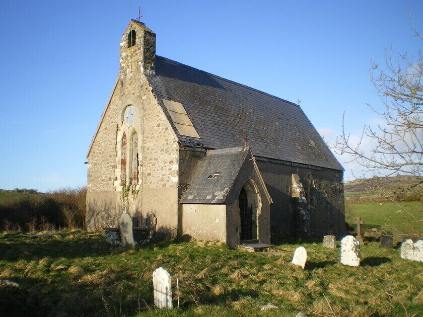 The ruined chapel at Llanllawer Times have been better in the past - much longer, and this will be beyond the point of restoration.