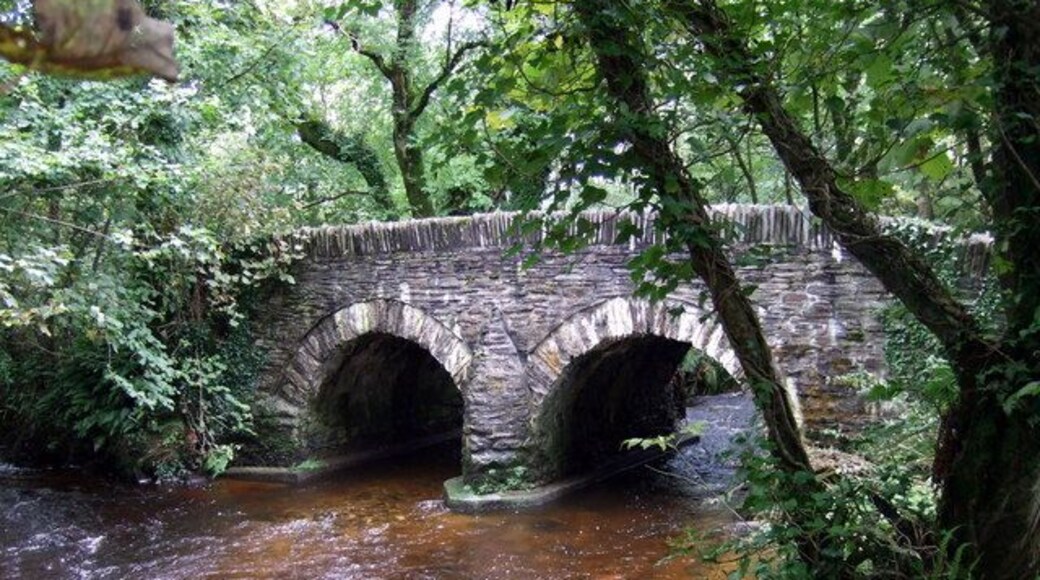 Footbridge over the Afon Anghof This bridge, just a few yards upstream from the road bridge, appears to have served those who travelled by foot to and from the Puncheston road east of Little Newcastle, in all likelihood chapel-goers at Beulah.