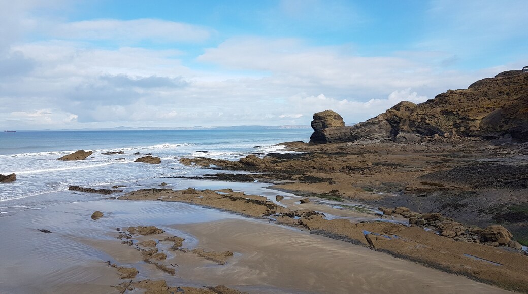 Lion Rock (centre) taken from Broad Haven beach