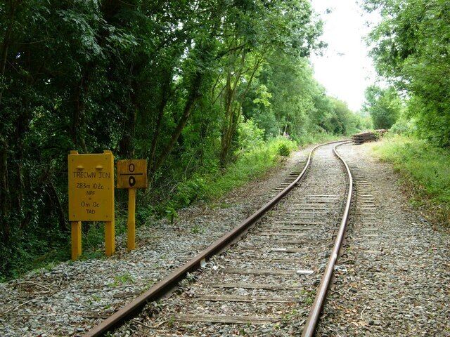 Branch to Trecwn. Taken from an accommodation level crossing looking along what was once a meandering branch to Clunderwen. That route was abandoned in the 1940s, but a stub was retained to give access to the Royal Naval Armaments Depot at Trecwn.