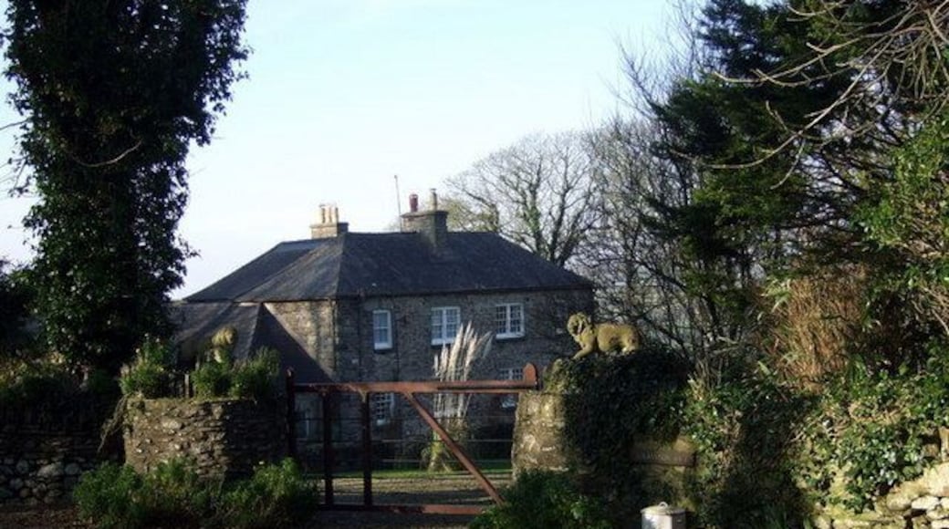 Granston Hall Four-square gentry house and farm across the road from the tiny church on the lane approaching Abermawr.