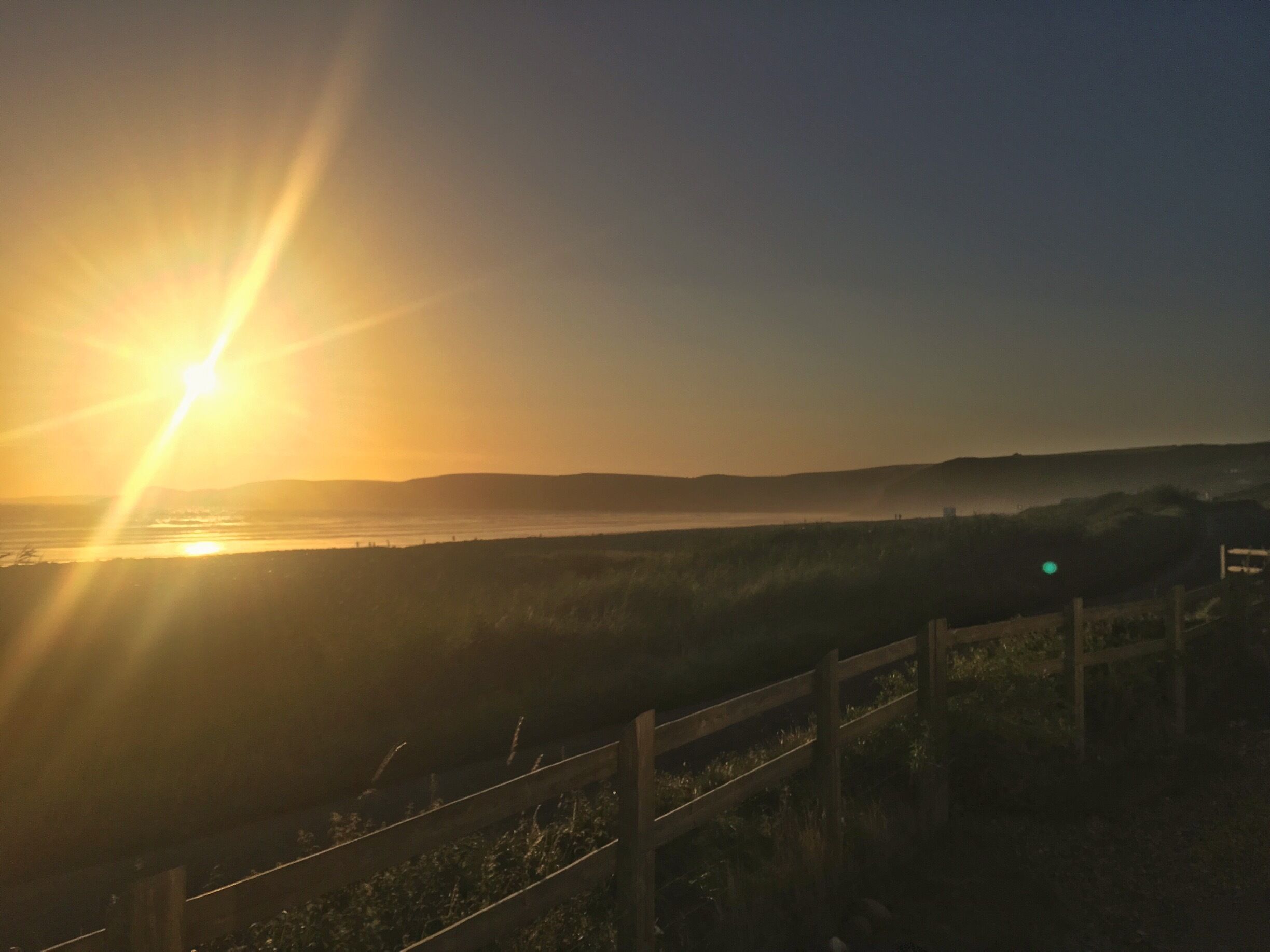 Sunset from Pinch Cottage. The beach is 2 miles long, great for surfing, body boarding and #LandYachting.
#sunset #wales #beach