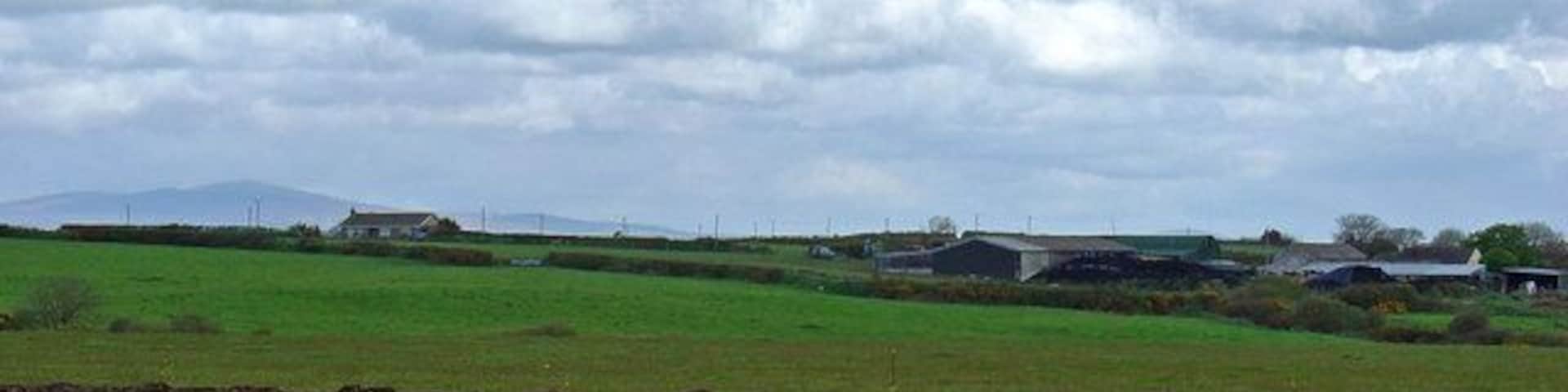 Little Temperness Farm, Haverfordwest On the left horizon is Moel Cwmcerwyn, the highest point in the Preseli hills.