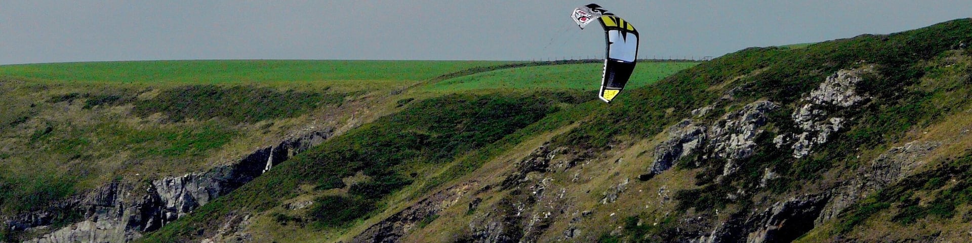 Kite surfer off Newgale.