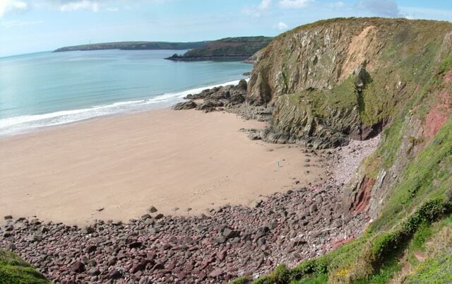 St. Ishmael's - Lindsway Bay. Beautiful beach. Taken looking west.