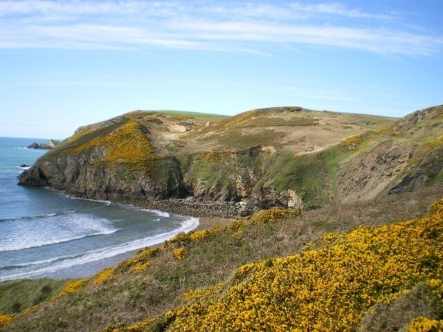 Cwm Bach cove The small bay of Cwm Bach.