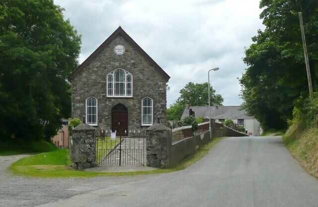 Lebanon Baptist Chapel, Camrose. See 300338 for information and another view. The post office is in the distance.