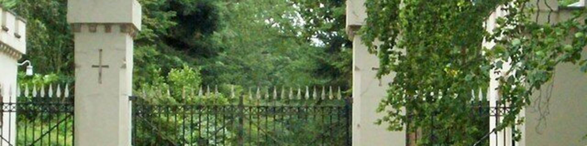 Private entrance to Picton Castle. Ladies' Cross.