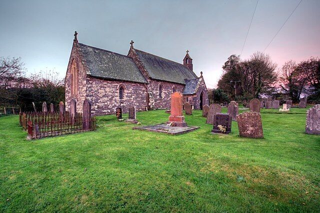 The church of St Mary at Llanfair-Nant-y-Gof This is the church of St Mary at Llanfair-Nant-y-Gof where my great-great-great-grandmother is buried. This was taken at about 07:30 as the sun came up.