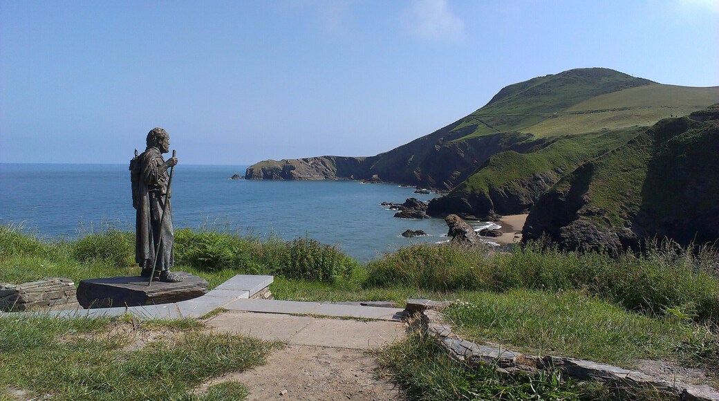 Statue of Saint Carantoc in Llangrannog