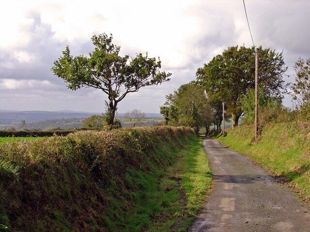 Lane near Argoed, Llanfair Treflygen