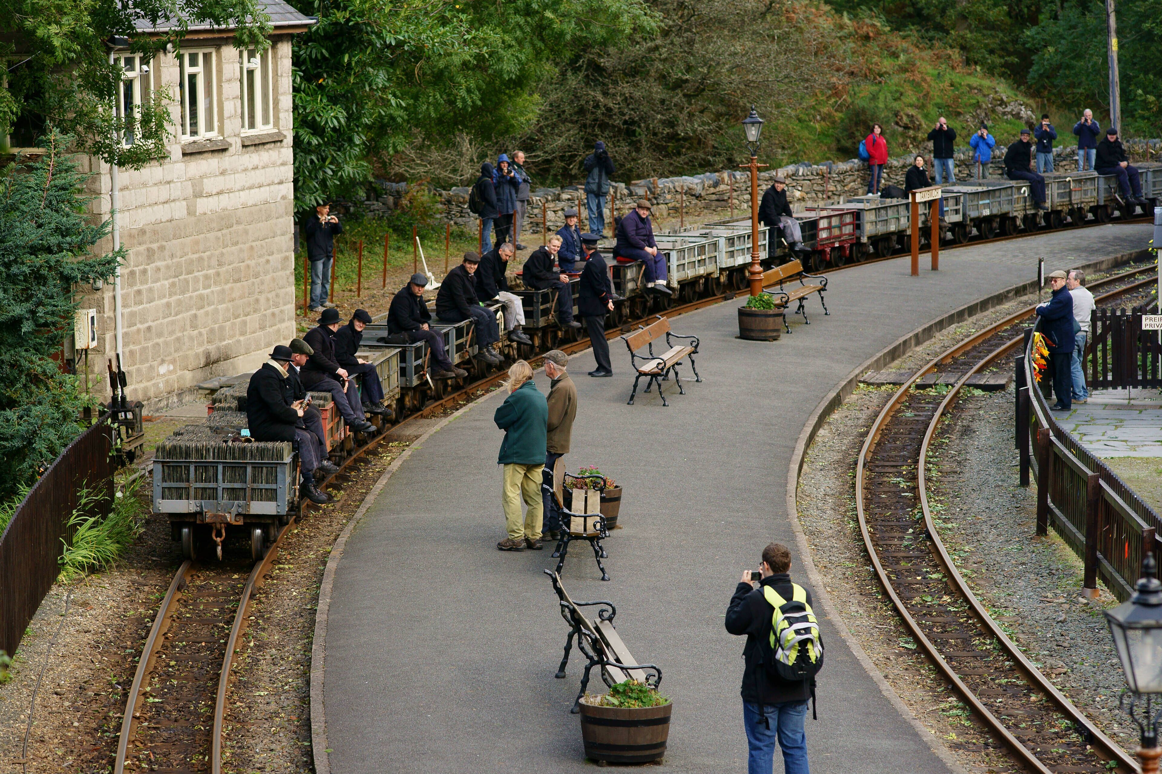 Gravity train at Tan-y-Bwlch.