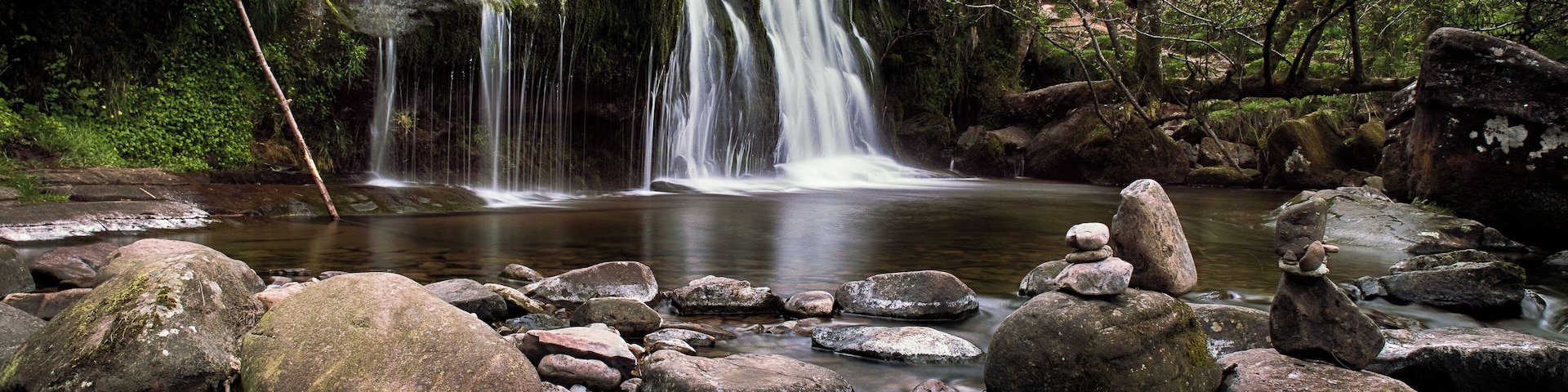 This is a lovely spot for a walk along the river, with a series of waterfalls along the route. Free parking but take note it gets busy.