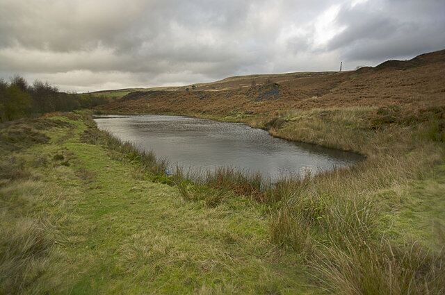 Pond near site of Blaennant Colliery There is now no remains of Blaennant Colliery at this location