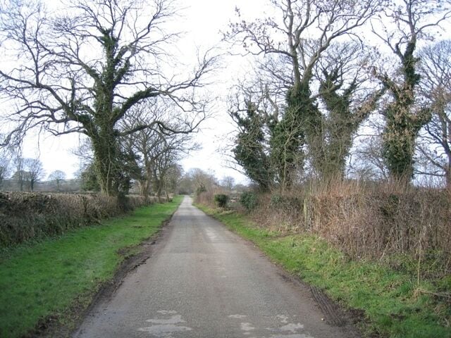 Minor Road towards Frith This wide lane is in contrast to the many narrow, steep sided lanes in the area.