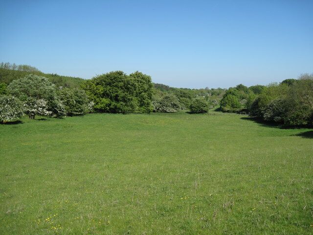 Clwydian Way The Clwydian Way crosses this field near Burley hill Quarry, which is just visible as a faint line across the field.