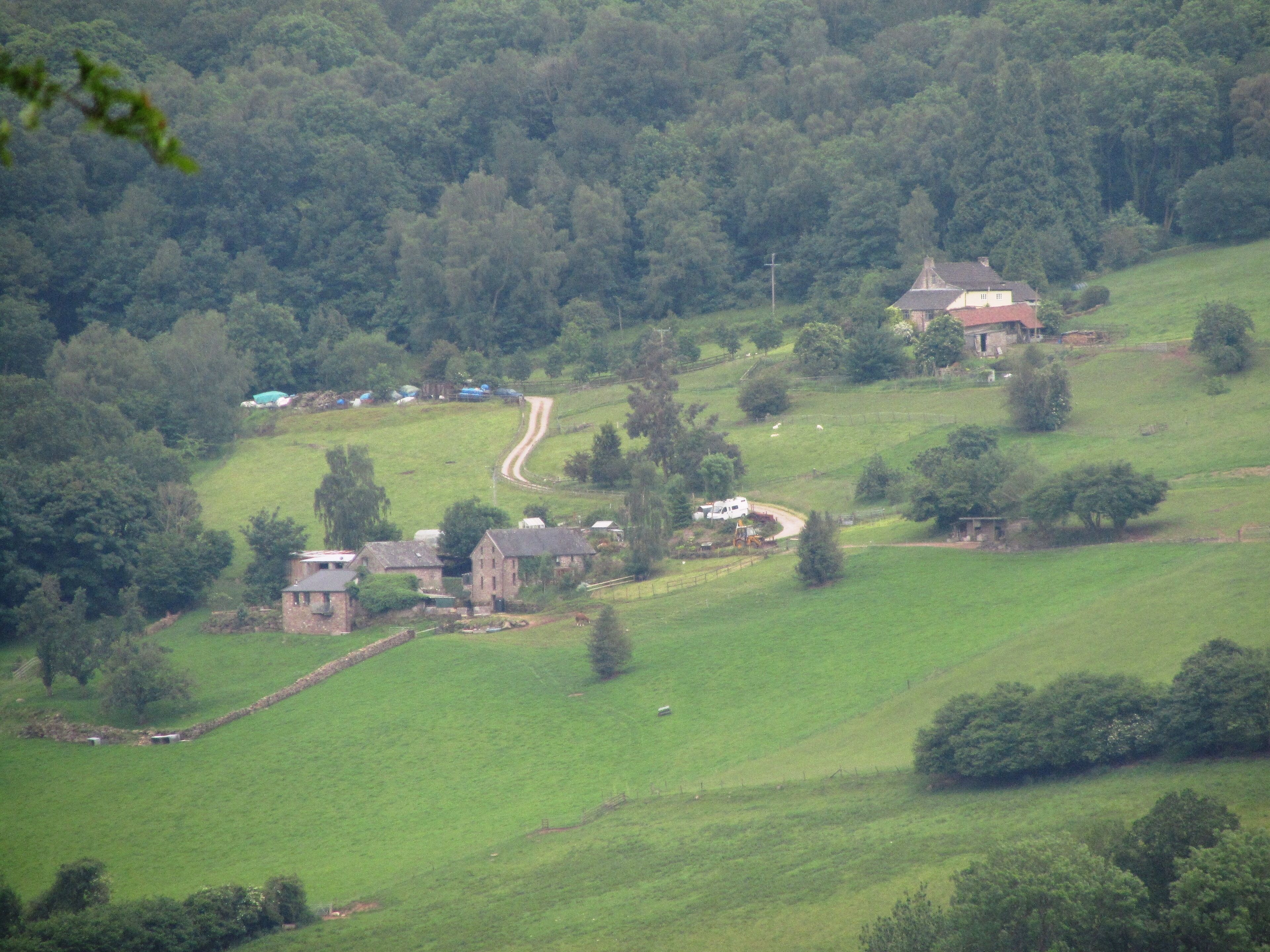 View of Church Farm, Penallt, from Kymin Road, near Monmouth, Wales