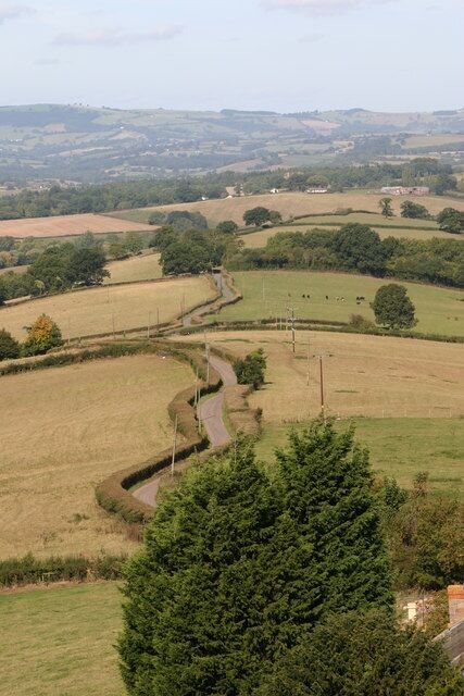 View from top of Cwmcarvan Church tower.