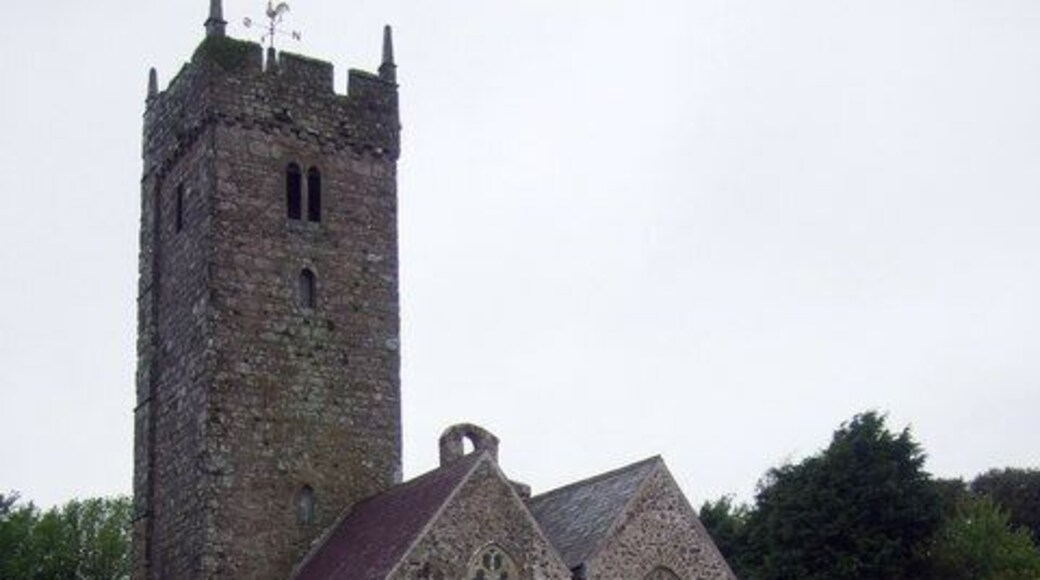 Rhoscrowther church tower A good example of a South Pembrokeshire church tower with corbelled parapet, and positioned over the south transept. This was once an important ecclesiastical centre linked to the St David's bishopric.