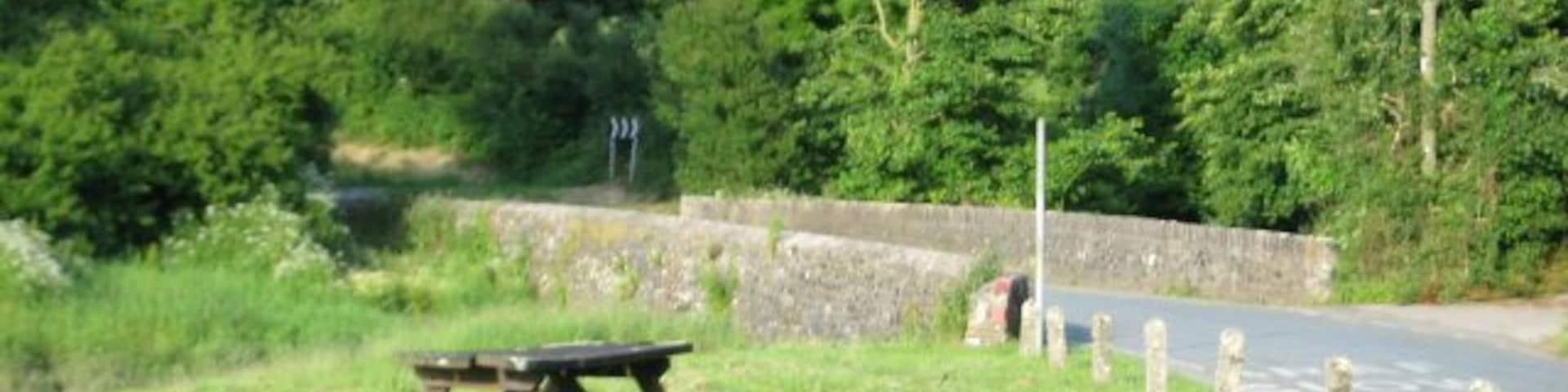 Cosheston Bridge. The view from the bench can be seen at 874169.