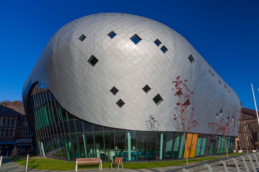 Public Library Building, Pontypridd, Mid Glamorgan, South Wales, United Kingdom, Europe