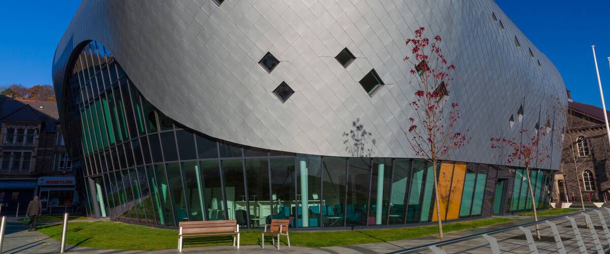Public Library Building, Pontypridd, Mid Glamorgan, South Wales, United Kingdom, Europe
