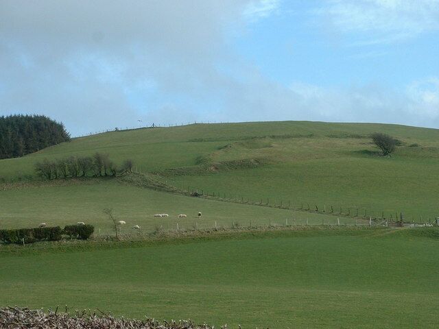 Village earthworks Labelled as such on the map, the earthworks are much more prominent and impressive when seen with the naked eye - photographs seem to flatten the contours or reduce the contrast.