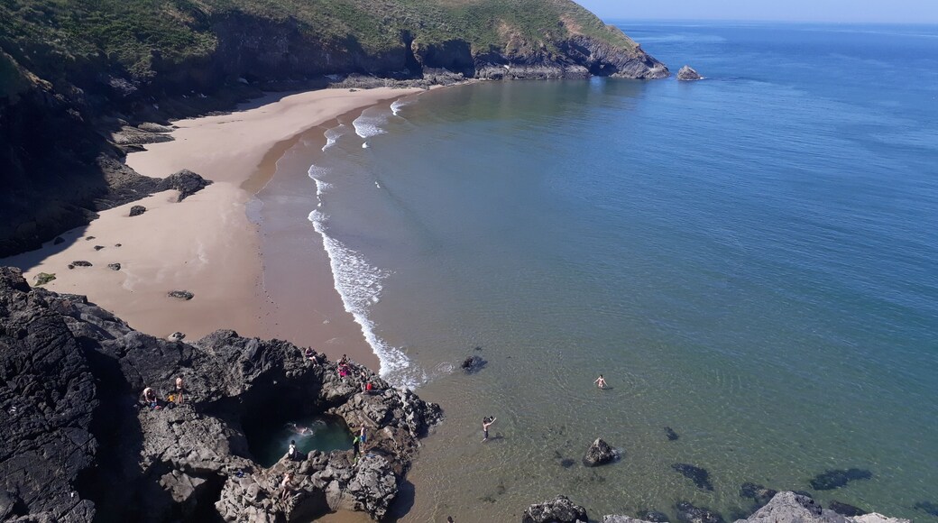 The blue pool on one of many beutiful beaches on the gower
