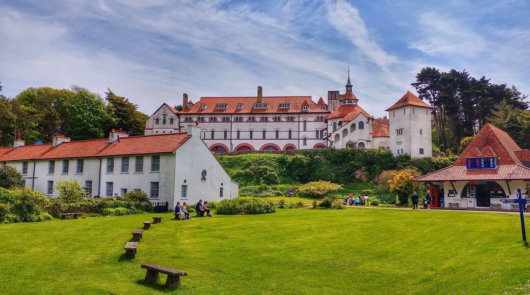 Caldey Abbey is an abbey and monastery of the Cistercian order of the Strict Observance (commonly called Trappists), situated on the island of Caldey off the coast of Pembrokeshire, Wales, south of Tenby. Wikipedia