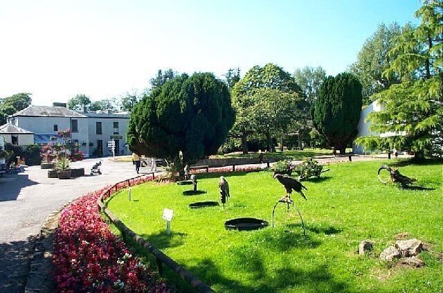 Manor House Wild Animal Park, St Florence. Many and various animals including birds of prey can be seen in the extensive grounds of the park that also contains a souvenir shop, a museum and a restaurant.