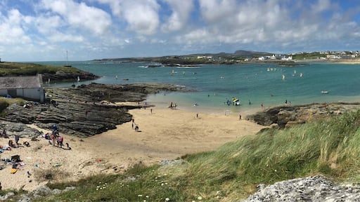 Trearddur or Trearddur Bay is a community, village and seaside resort south of Holyhead on the west coast of Holy Island off the north-west coast of Anglesey in Wales.
