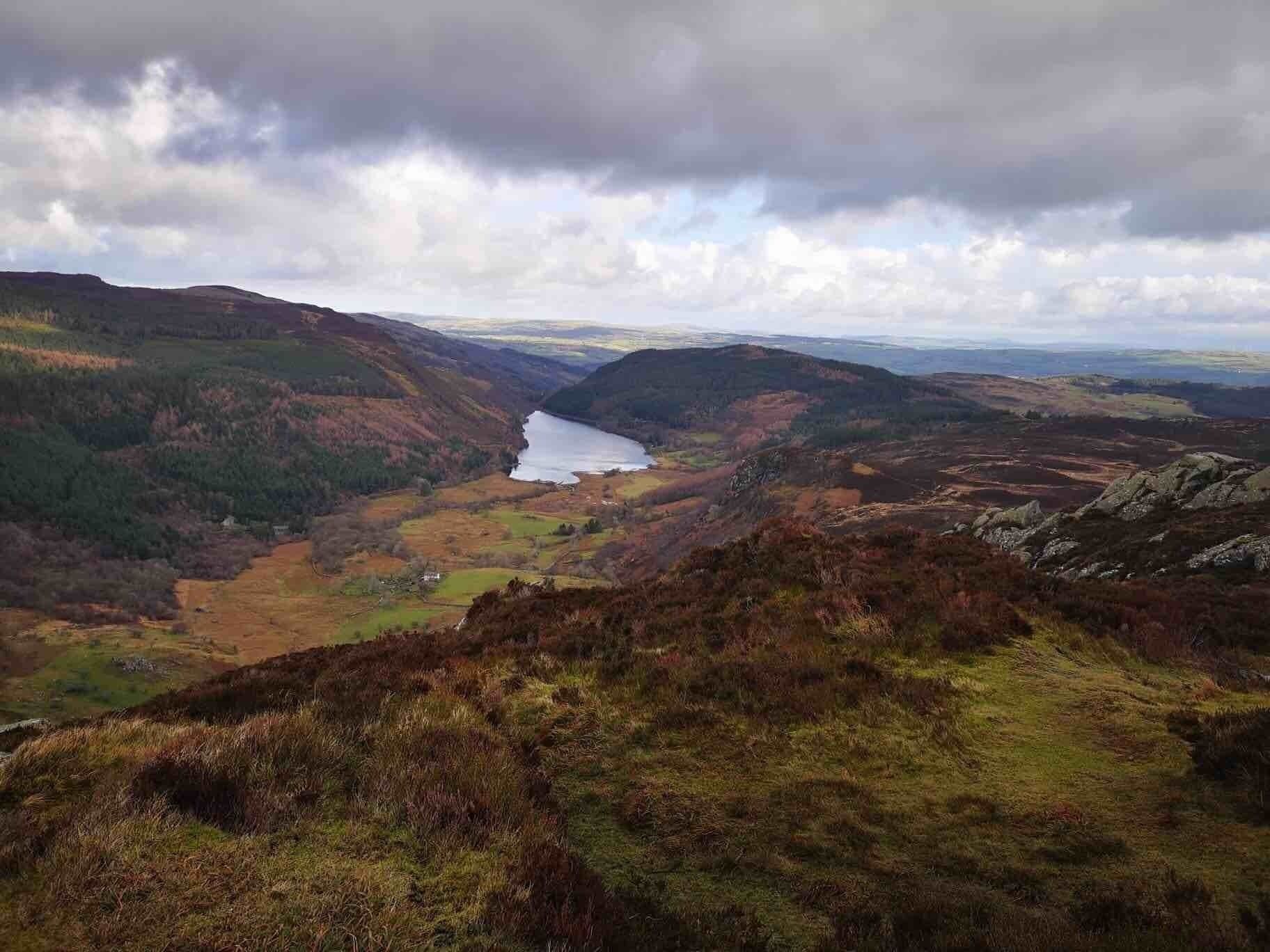 Llyn Crafnant from high up top of Crimpiau...fabulous scenery all round