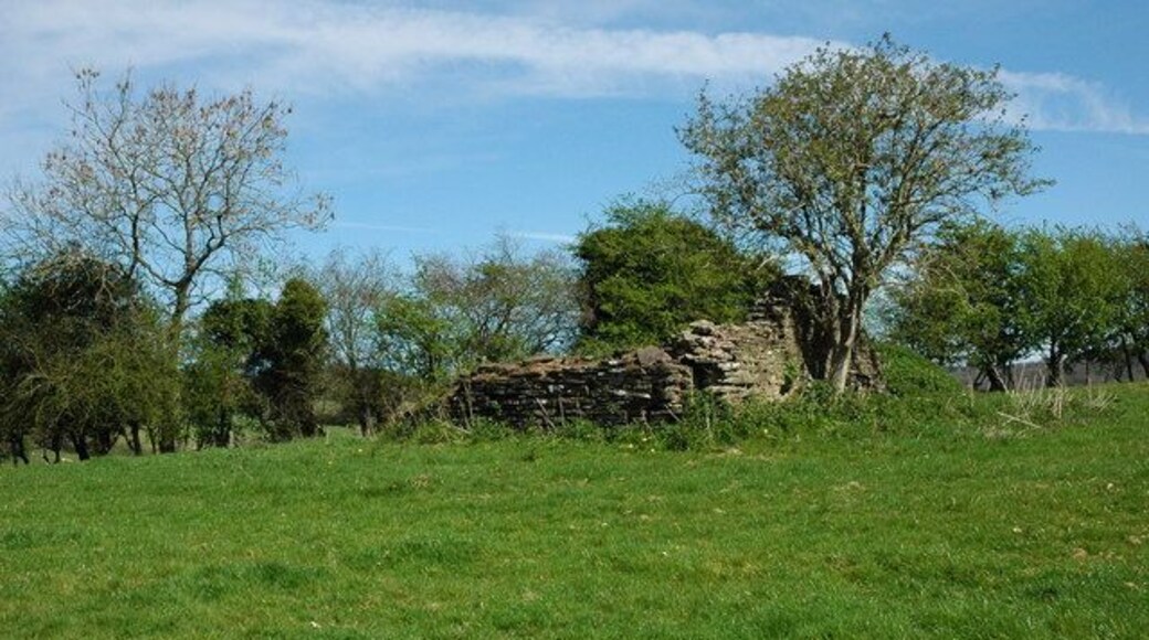 Remains of Llwynau Church Most people would walk past this ruin not realising it was once a church.
