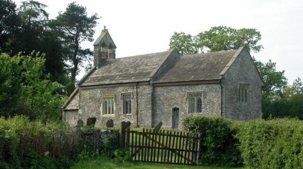 Llangeview Church, near to Llanllowell, Monmouthshire/Sir Fynwy, Great Britain. This is must have been a tranquil spot, now somewhat marred by the proximity of the A449(T). The setting is still beautiful though. In 1999, following a declaration of redundancy, the church passed into the care of the Friends of Friendless Churches who preserve it as a place of quiet contemplation for the local community and for visitors to enjoy. <a title="http://www.friendsoffriendlesschurches.org.uk" rel="nofollow" href="http://www.friendsoffriendlesschurches.org.uk">Link</a><img style="padding-left:2px;" alt="External link" title="External link - shift click to open in new window" src="http://s0.geograph.org.uk/img/external.png" width="10" height="10"/>