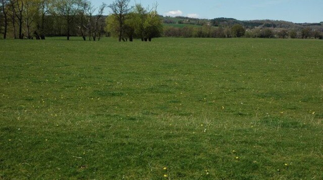 Meadowland in the Usk valley View across meadows in the Usk valley at Newbridge on Usk.