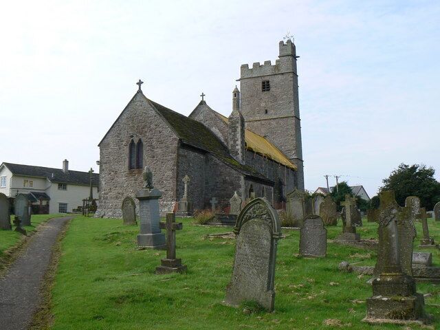 Graveyard outside Llandenny Church