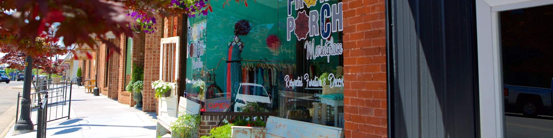 Albertville welches beinhaltet Einkaufen und Kleinstadt oder Dorf