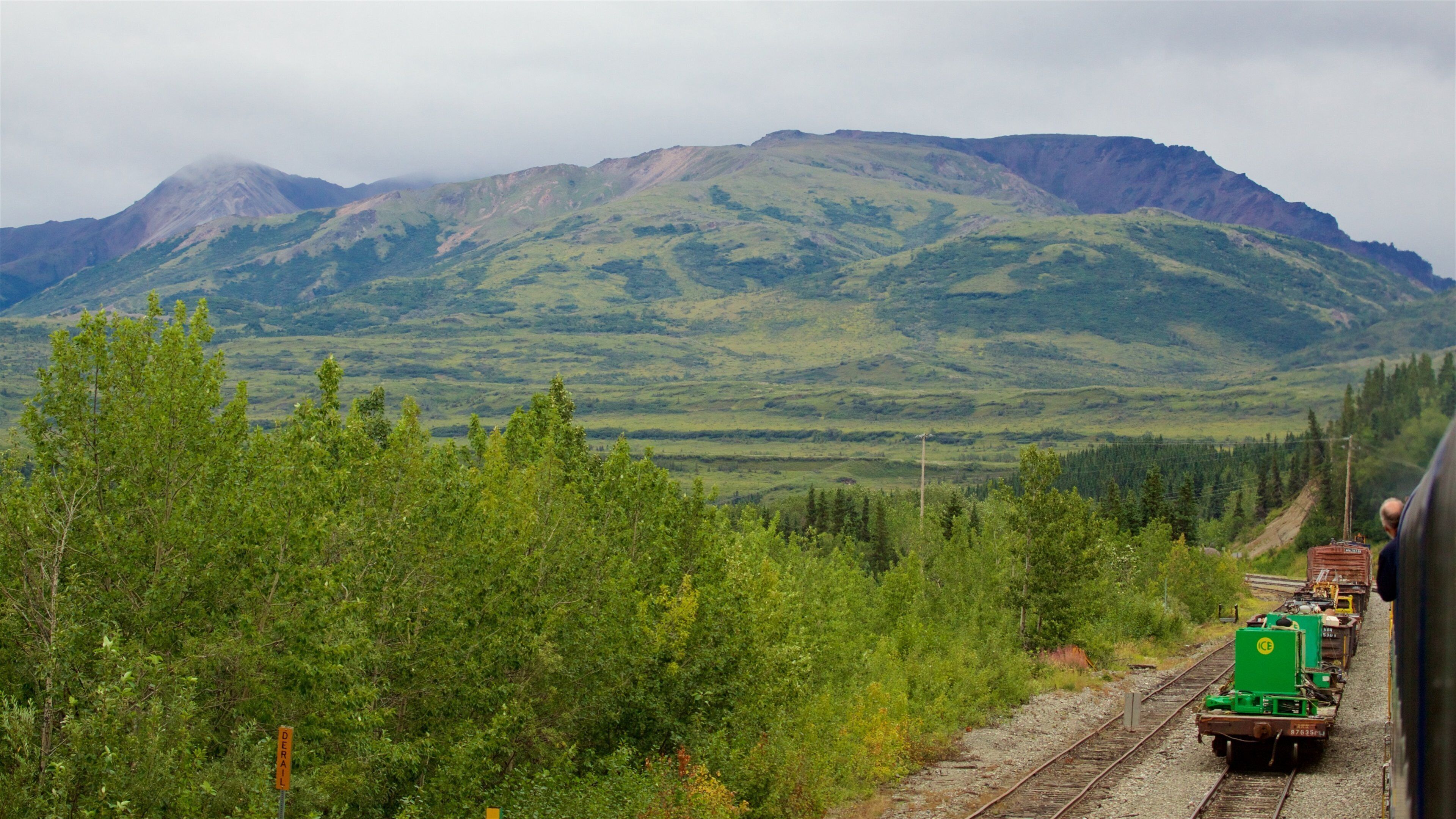 Denali featuring tranquil scenes, landscape views and railway items
