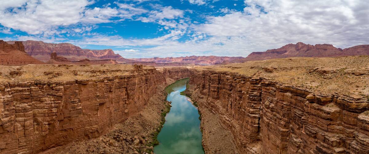 Panoramic view of Colorado River, Marble Canyon Arizona