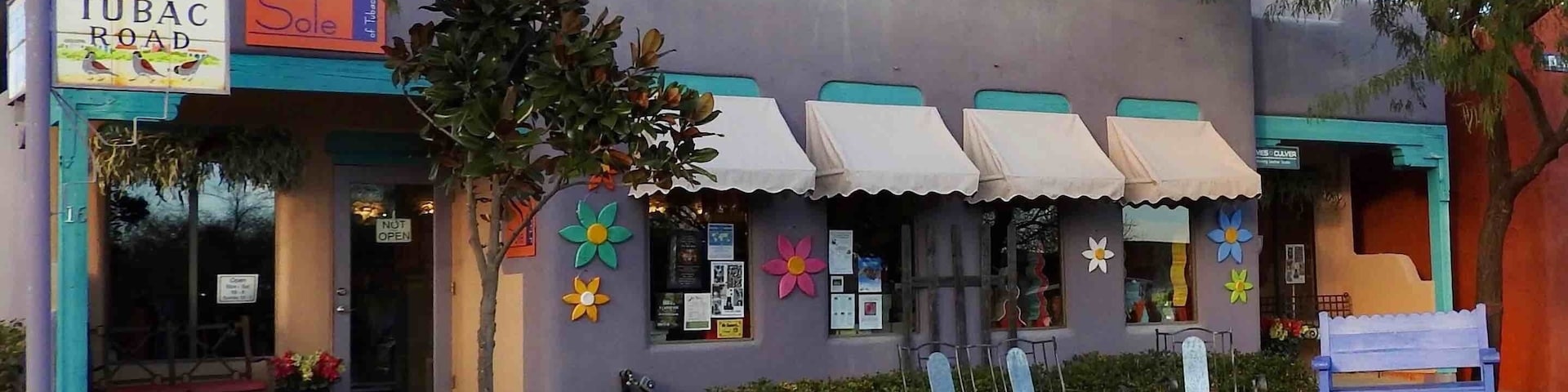 Tubac, a historic destination for the arts! Tubac features over 100 eclectic shops and world class galleries situated along meandering streets.
#arts #OnTheRoad