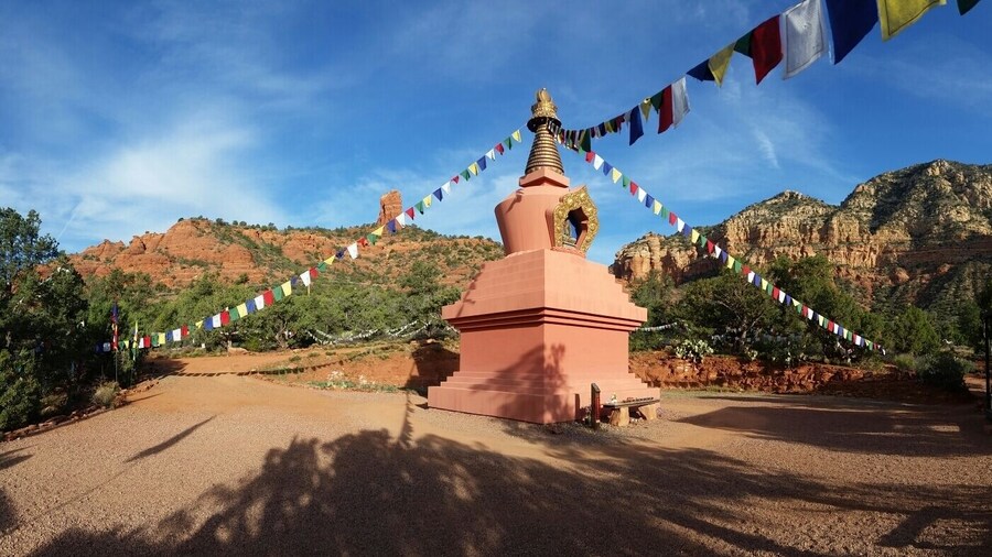 "Stupas are the physical embodiment of the Buddha's enlightened mind. Their blessings are immeasurable. Their presence, extremely rare in the West."