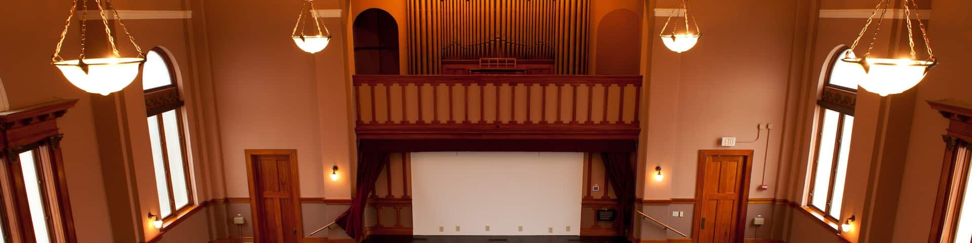 Helena which includes theater scenes and interior views