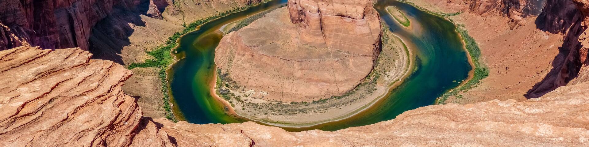 The Colorado river flows through the Horseshoe Bend, near Page Arizona