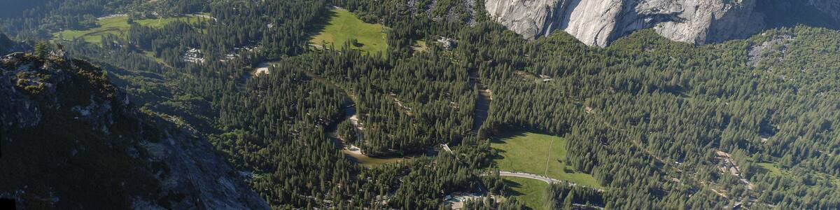 Yosemite National Park Valley Floor from Glacier Point
