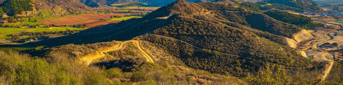Southern California Hiking Trail Landscape Series, Monserate Mountain Land Conservancy Preserve, and Black Mt in Fallbrook, California, USA